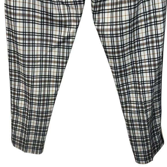 Urban Outfitters Medium Pants Plaid Pull-On Stretch Zip Pockets Hi-Rise Creased - Picture 6 of 9